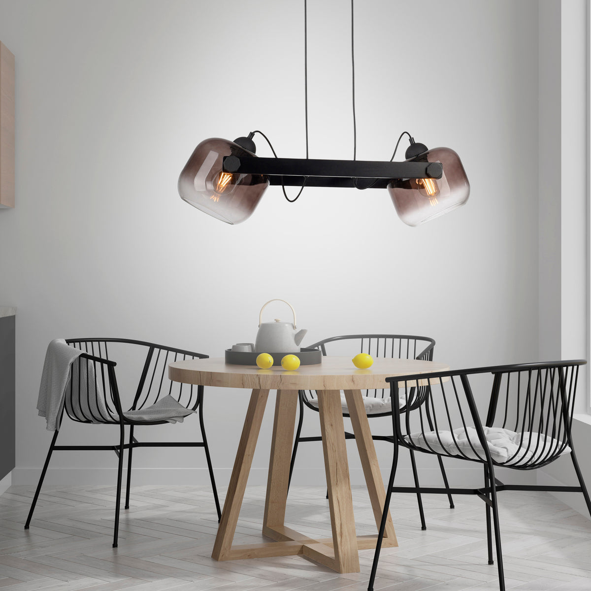Suspension Cup 2.0 2 lumières noire