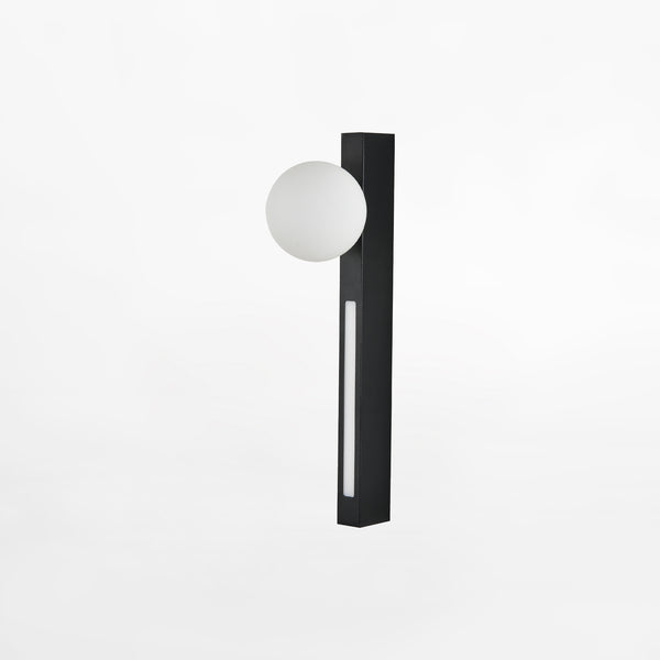 Applique murale Lund 2 lumières noire, verre