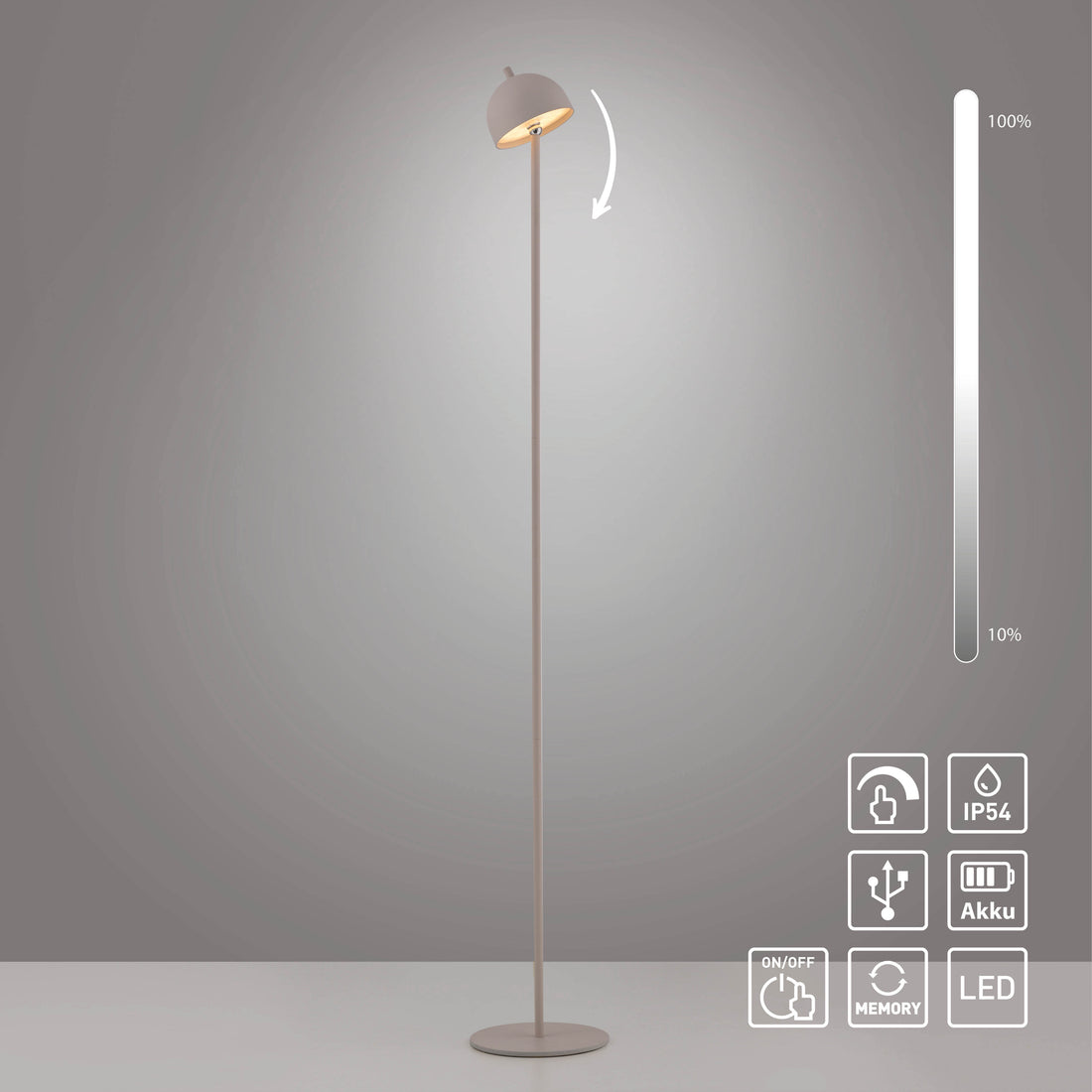 Lampadaire Bellis beige