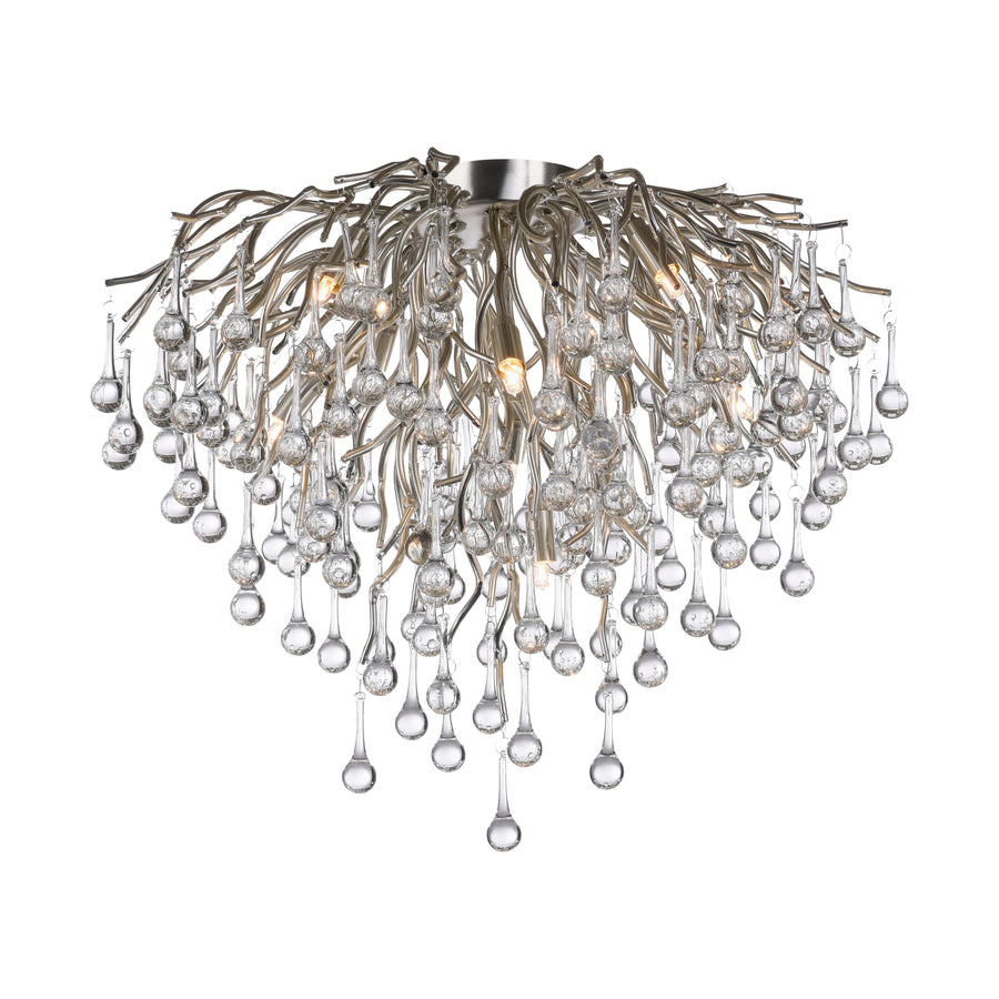 Plafonnier Icicle 9 lumières acier
