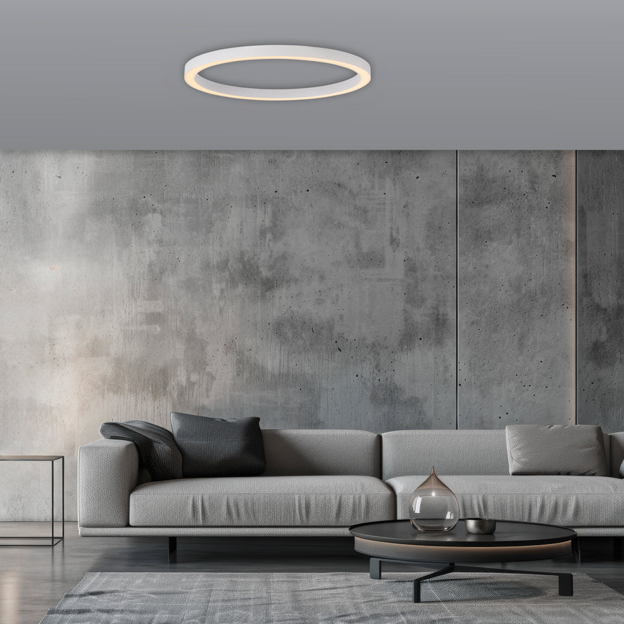 Plafonnier Pure Lines Round blanc, L 70 cm