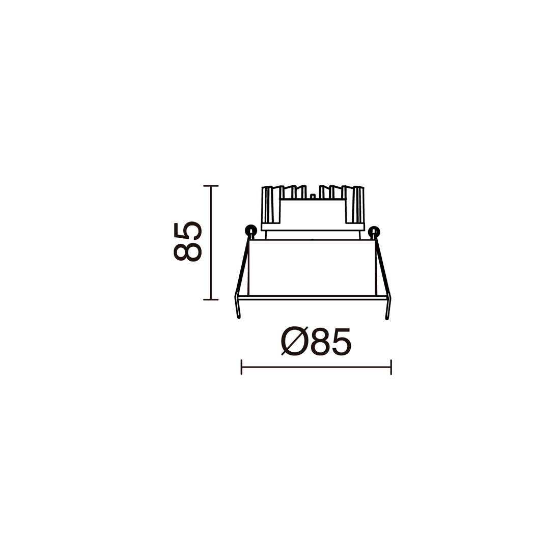 Spot encastrable Carpo rond IP65, LED intégrée, variable