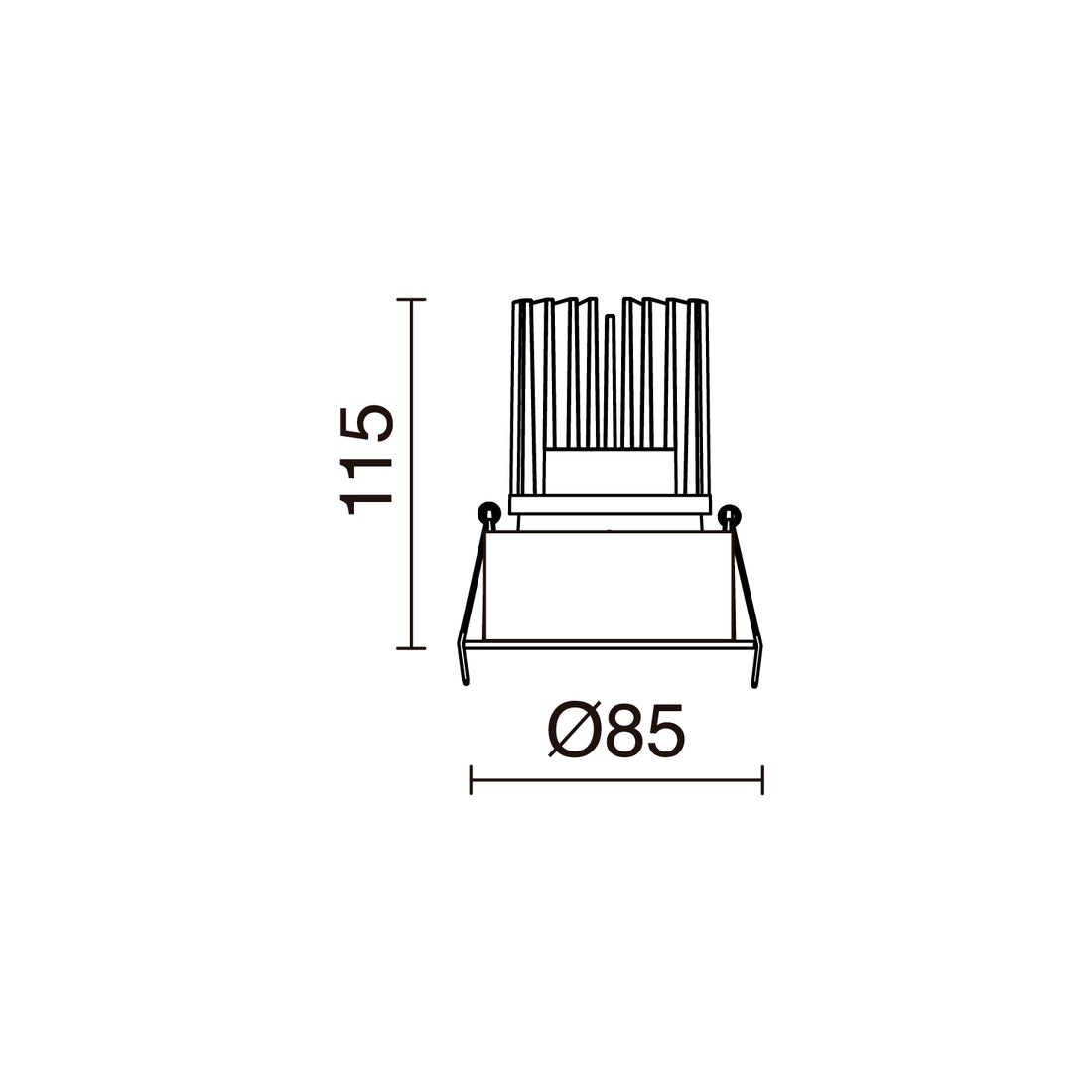 Spot encastrable Carpo rond IP65, LED intégrée, connecté Casambi