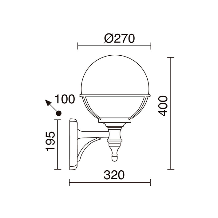 Applique extérieure Clic-clac Globo IP43