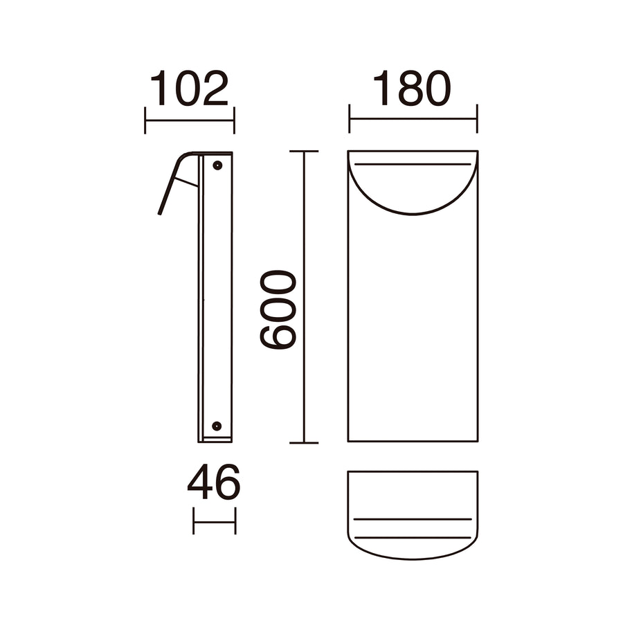 Borne extérieure Dion IP65, H 60 cm