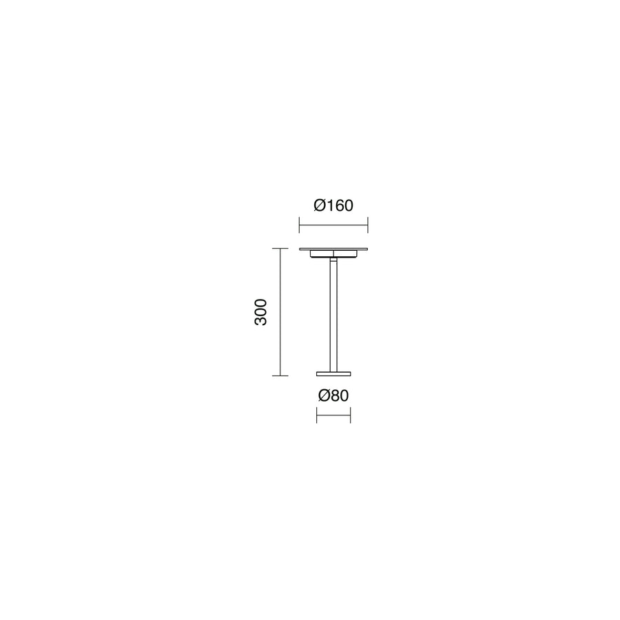 Borne extérieure Duomo IP65, anthracite, H 30 cm, 2700 K