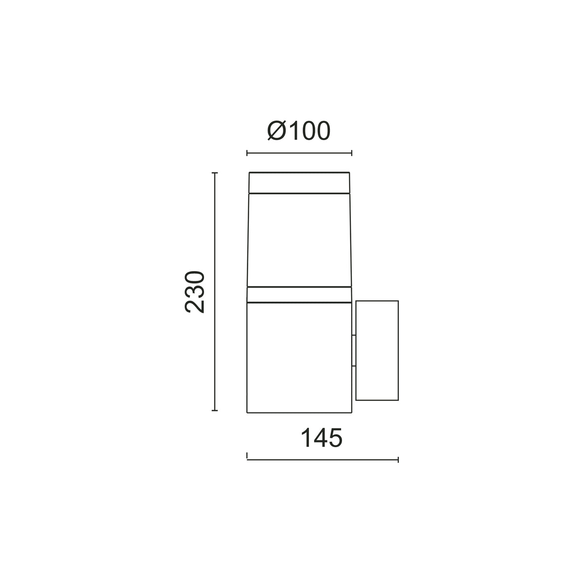 Applique extérieure Ikona IP65, noir