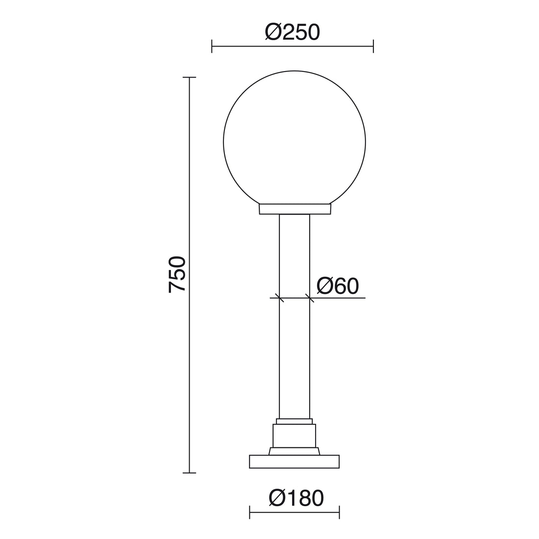 Luminaire extérieur | Indura H 75 cm