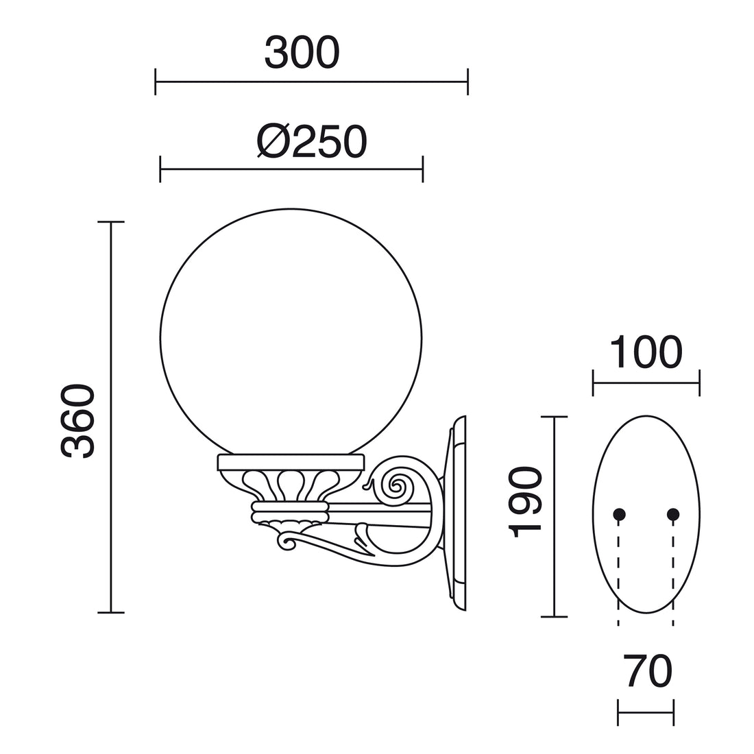 Luminaire extérieur | Indura H 36 cm