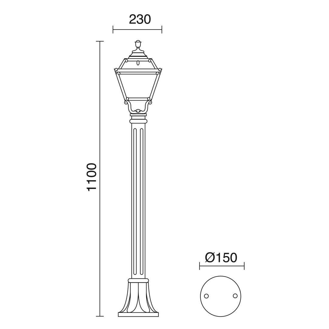Luminaire extérieur | Indura H 110 cm