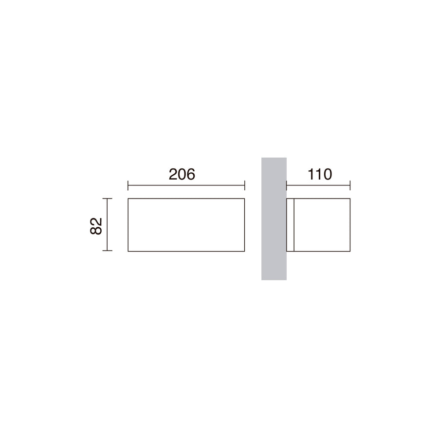 Applique extérieure Isora 2 lumières up-down IP65, L 20,6 cm, Dali, 8,30 W, 4000 K