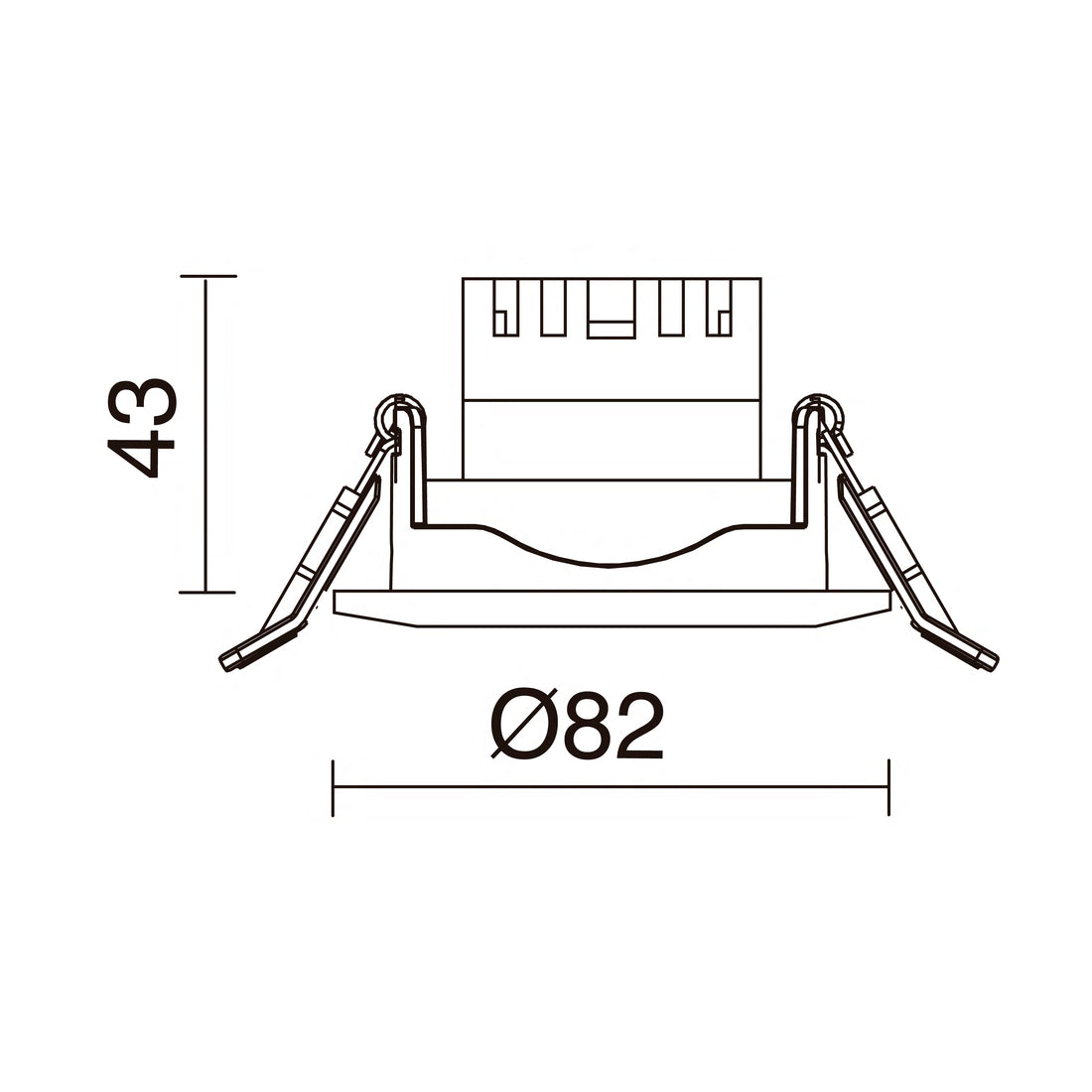 Spot encastrable orientable Nix rond, LED intégrée, variable