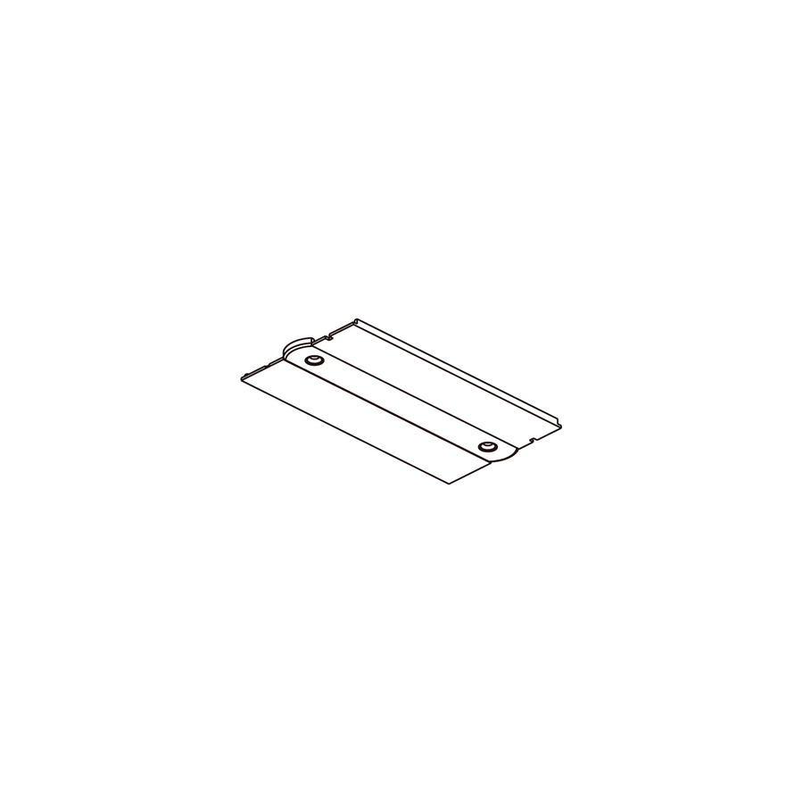 Dessin technique en perspective montrant l'embout et ses deux trous de fixation.