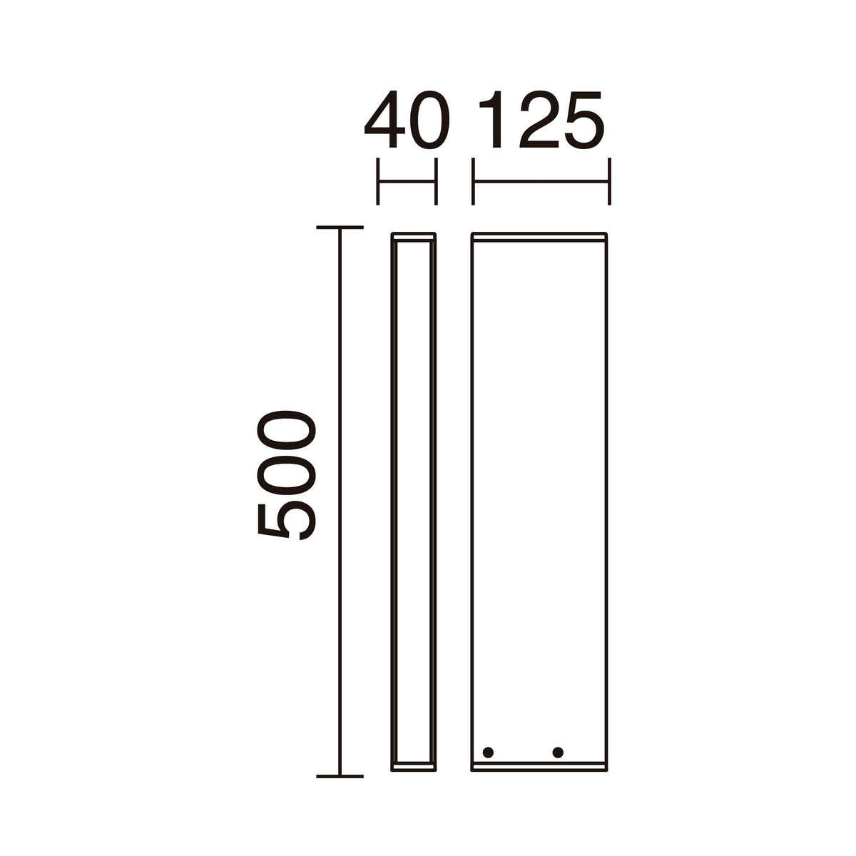 Borne extérieure Turret IP65, anthracite, H 50 cm, 3000 K