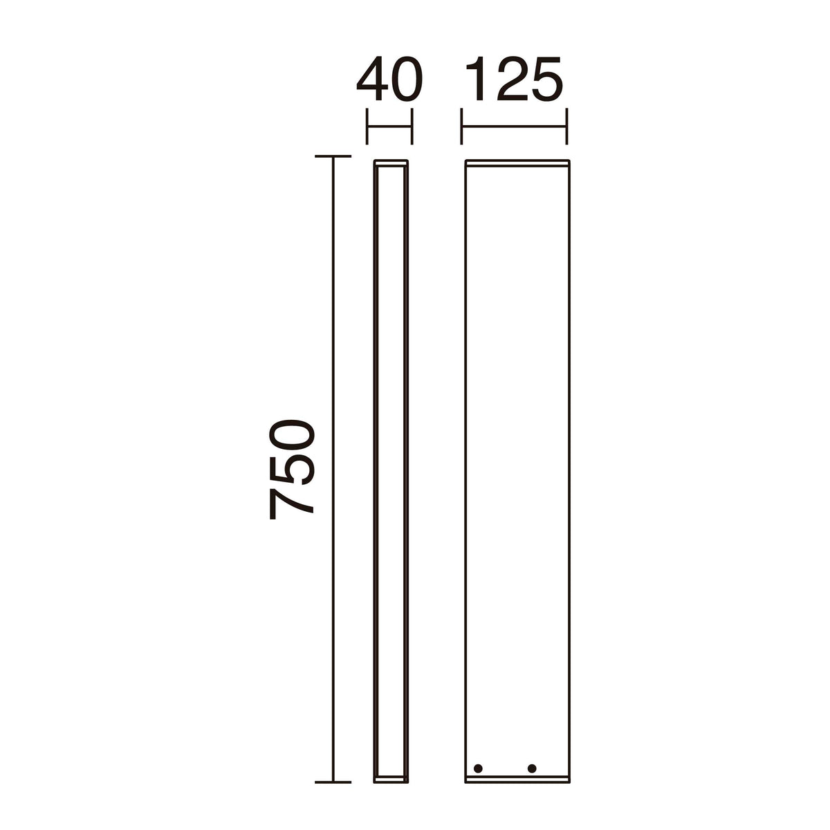 Borne extérieure Turret IP65, anthracite, H 75 cm, 3000 K