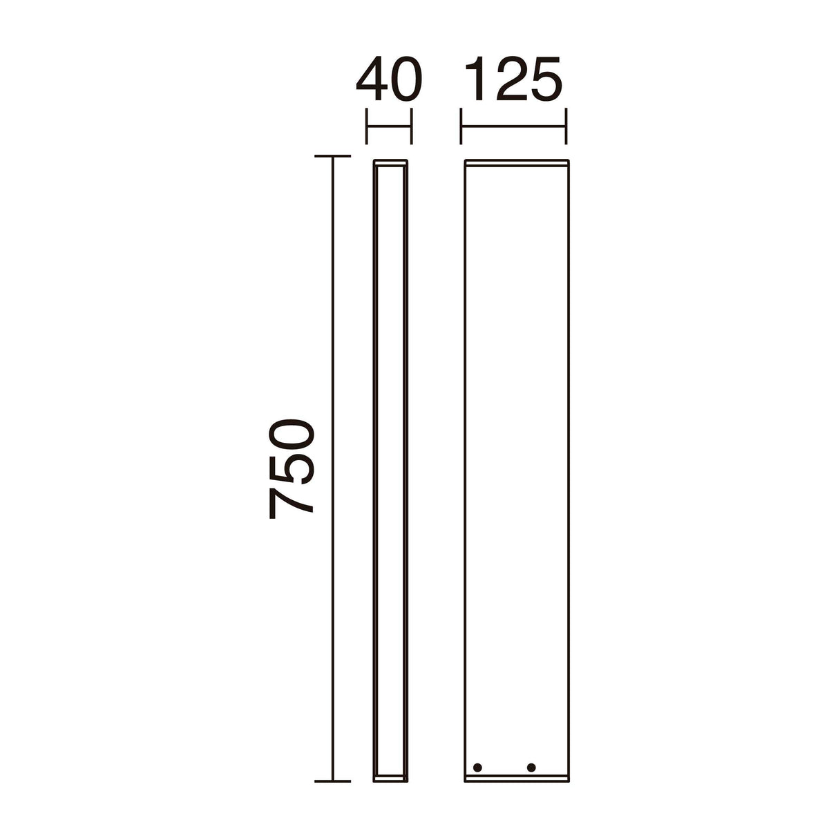 Borne extérieure Turret IP65, anthracite, H 75 cm, 4000 K