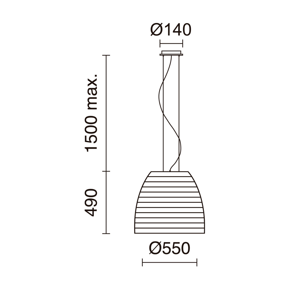 Suspension luminaire | Twist Ø 55 cm