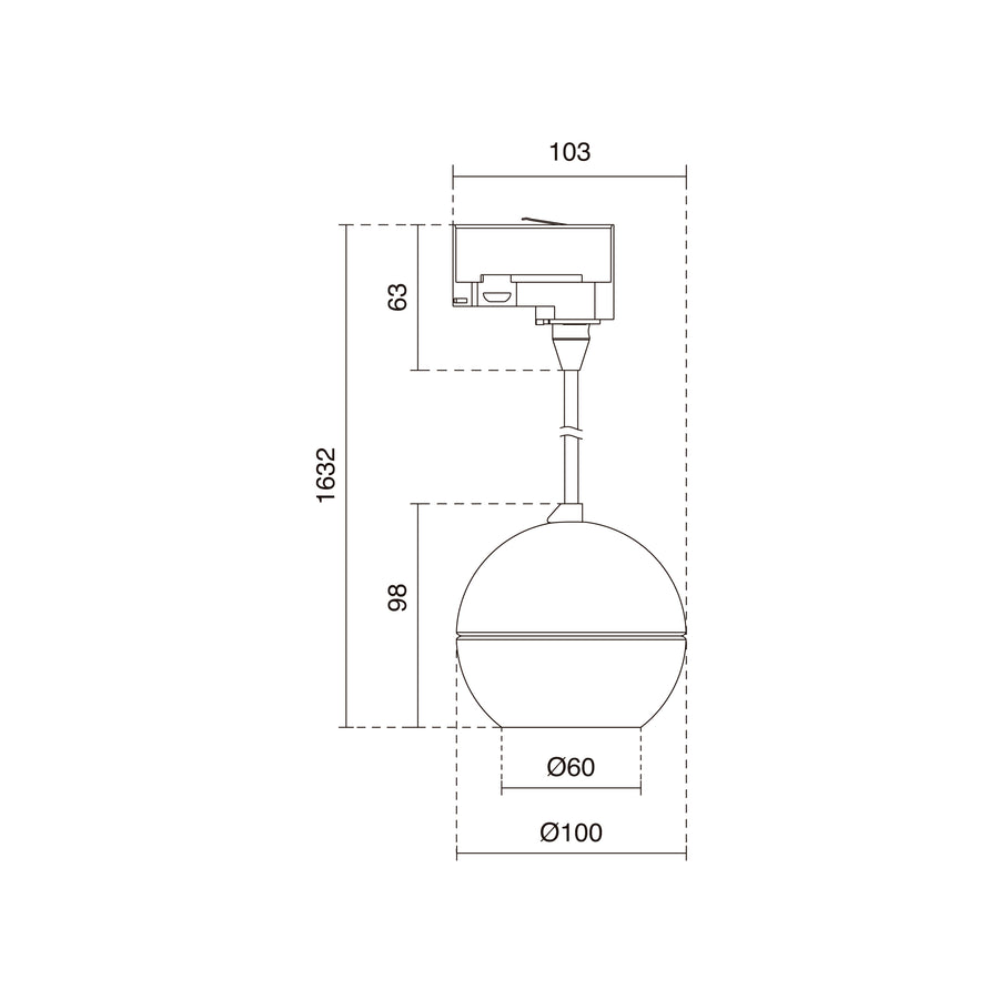 Suspension UKU6, LED intégrée, variable