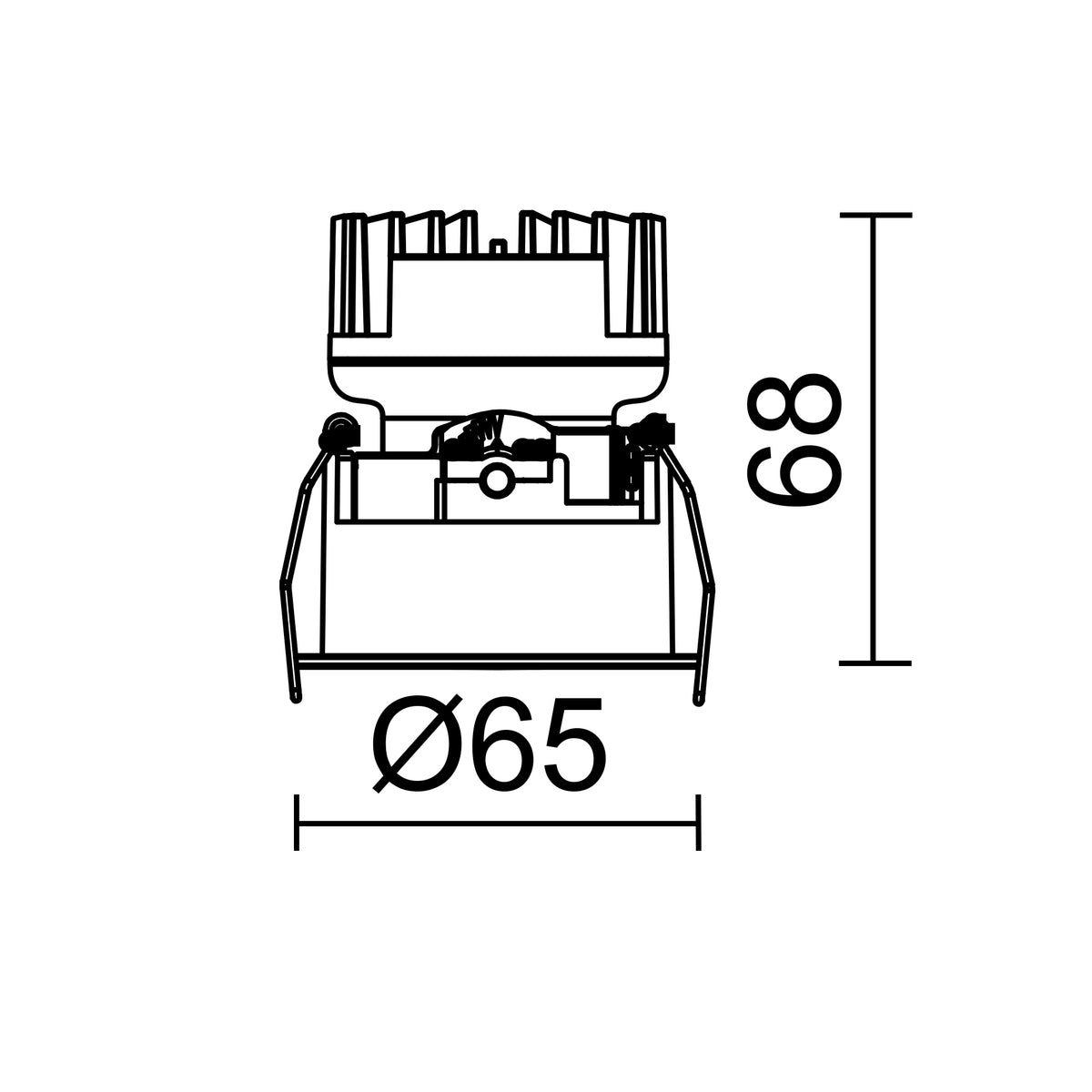 Spot encastrable orientable VIP1 Mini rond, LED intégrée