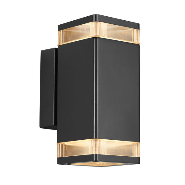 Applique extérieure Elm Double noire, IP44