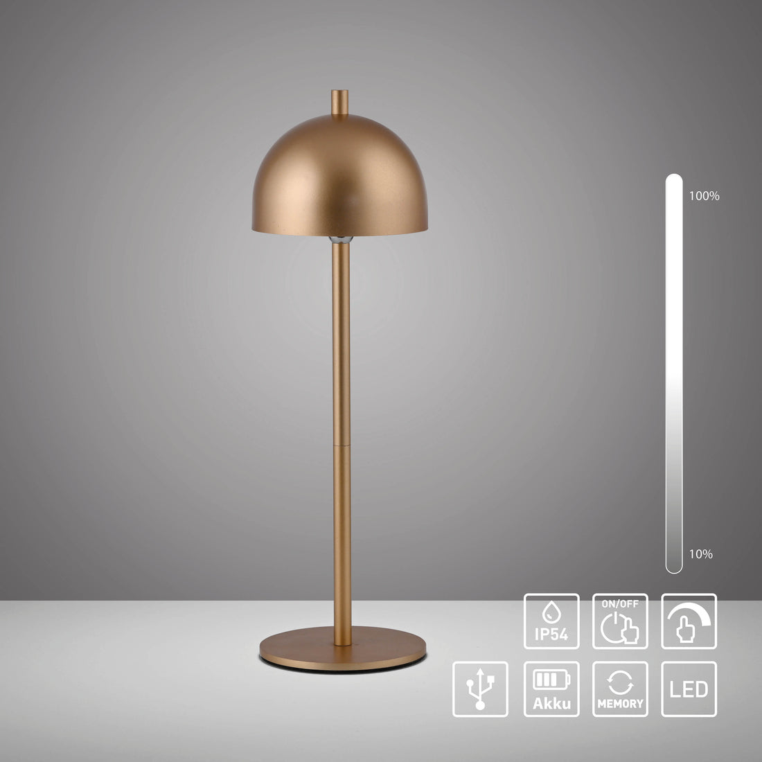 Lampe à poser Bellis dorée
