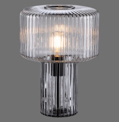 Lampe à poser Fungus fumée, verre