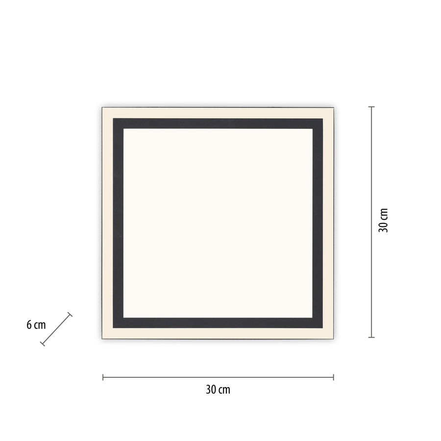 Plafonnier Edging-Smart noir, H 30 cm