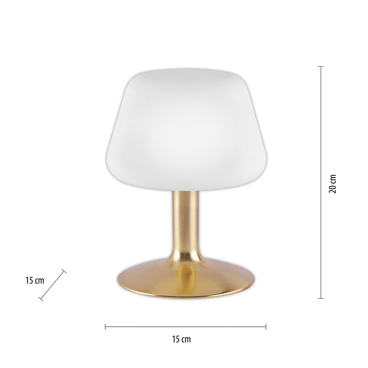 Lampe à poser Till laiton mat, verre