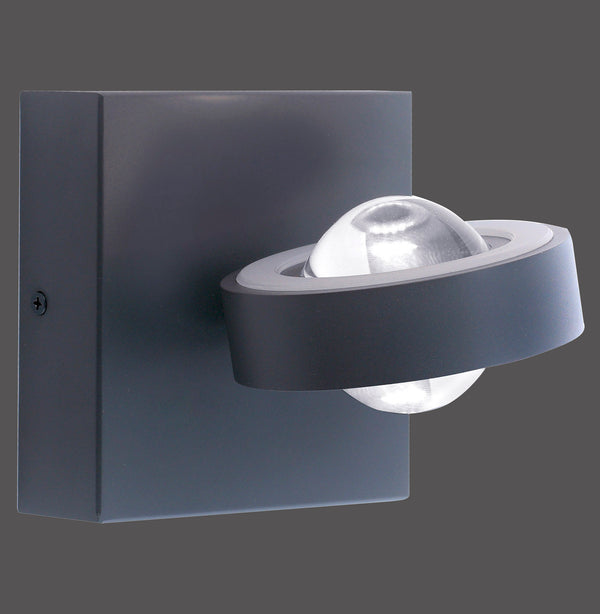 Applique murale Q-Mia anthracite, verre