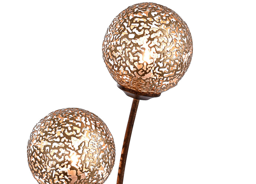 Lampadaire Greta 6 lumières rouille et doré