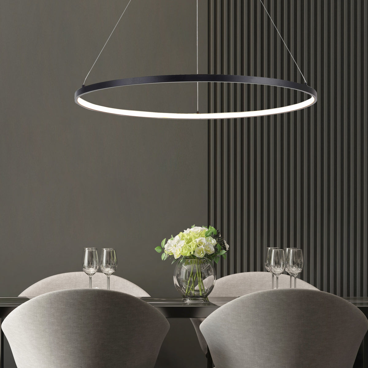 Suspension Horik noire, L 90 cm (PEN89424-90BK)