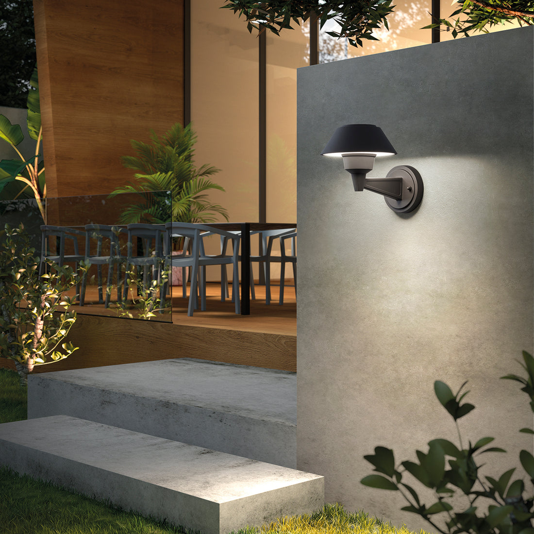 Applique extérieure Bucket IP65, anthracite, 4000 K