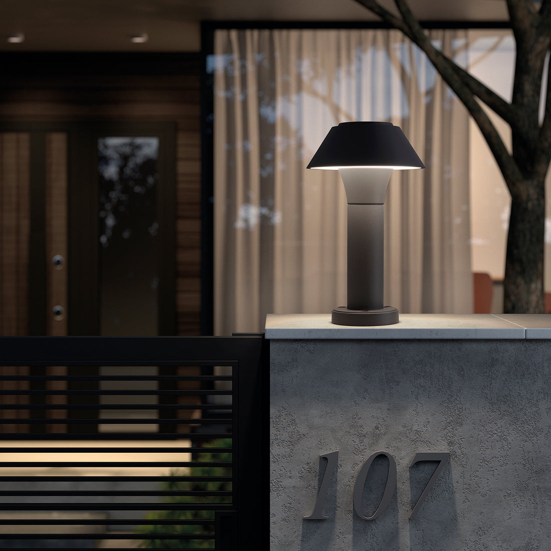 Borne extérieure Bucket IP65, anthracite, H 30 cm, 3000 K