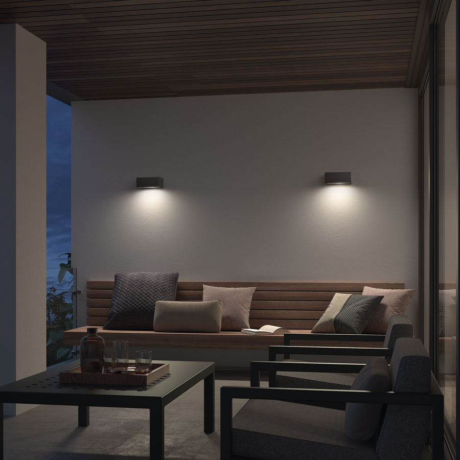Applique extérieure Isora IP65, L 20,6 cm, LED, 8,30 W, 3000 K