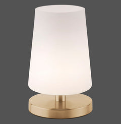 Lampe à poser Sonja laiton mat, verre