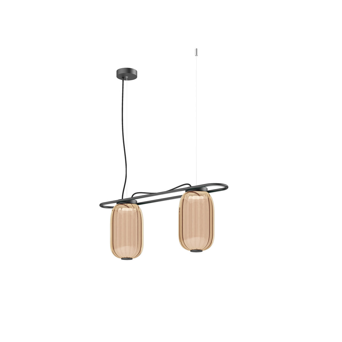 Suspension Krista 2 lumières, H 30 cm