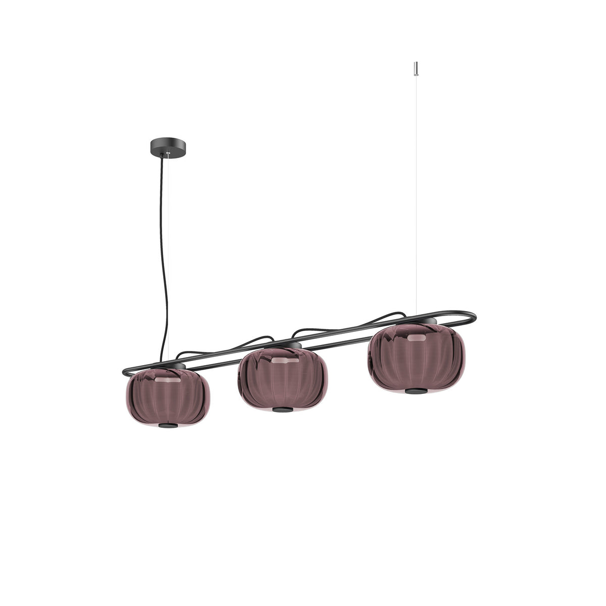 Suspension Krista 3 lumières, H 19 cm