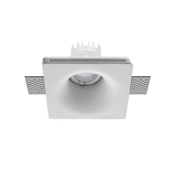 Spot encastrable Len carré, optique ronde, LED intégrée, variable 1-10 V