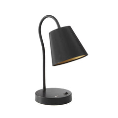 Lampe de bureau Montecarlo, coton noir