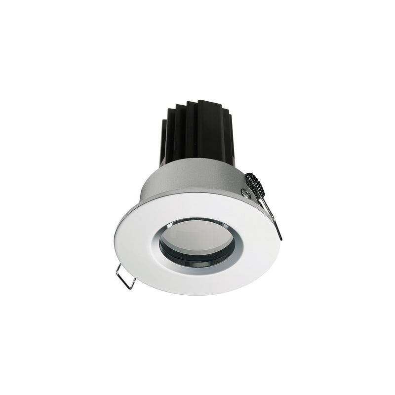 Spot encastrable Palma rond IP65, LED intégrée, finition chromée