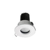 Spot encastrable Palma rond IP65, LED intégrée, variable, finition blanche