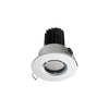 Spot encastrable Palma rond IP65, LED intégrée, variable, finition acier inoxydable