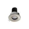 Spot encastrable Palma rond IP65, LED intégrée, variable, finition chromée mate