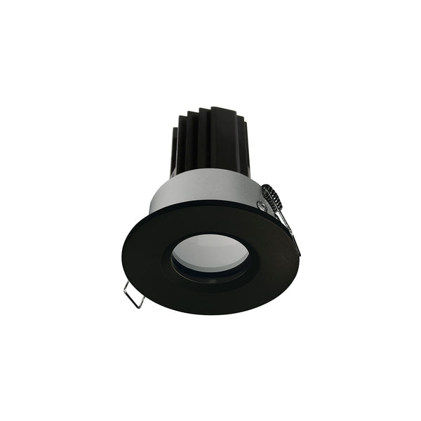 Spot encastrable Palma rond IP65, LED intégrée, variable DALI, finition noire
