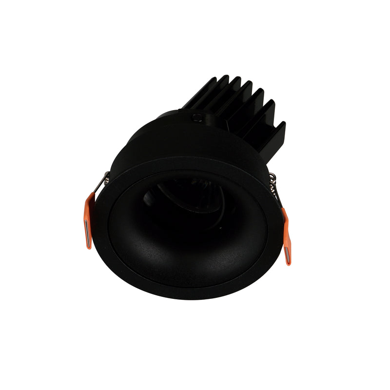 Spot encastrable orientable VIP1 rond bombé, LED intégrée, variable 1-10 V, extérieur noir