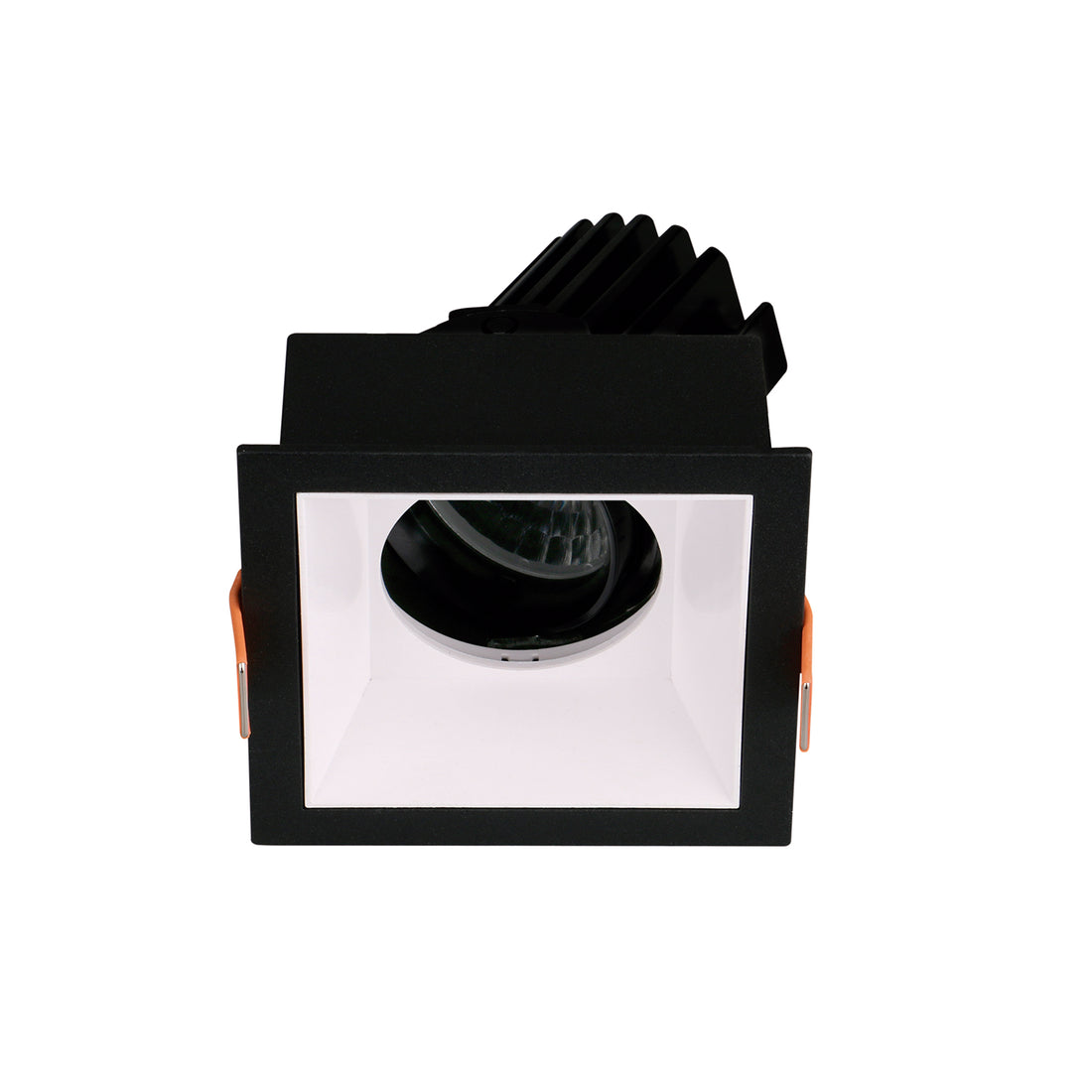 Spot encastrable orientable VIP2 carré, optique ronde, LED intégrée, variable 1-10 V, extérieur noir