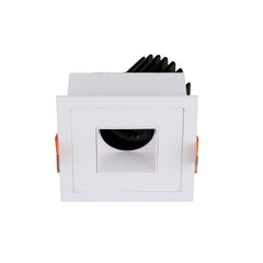 Spot encastrable orientable VIP3 carré, LED intégrée, variable, extérieur blanc