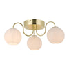 Plafonnier Franca laiton, verre