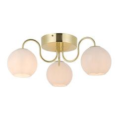 Plafonnier Franca laiton, verre