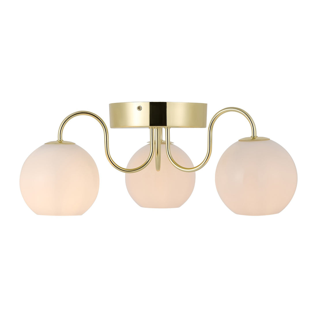 Plafonnier Franca laiton, verre